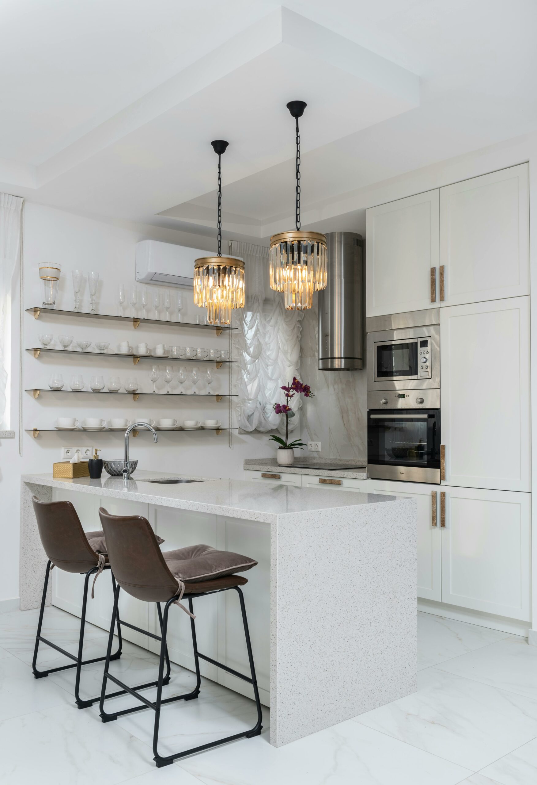 cuisine marbre blanc